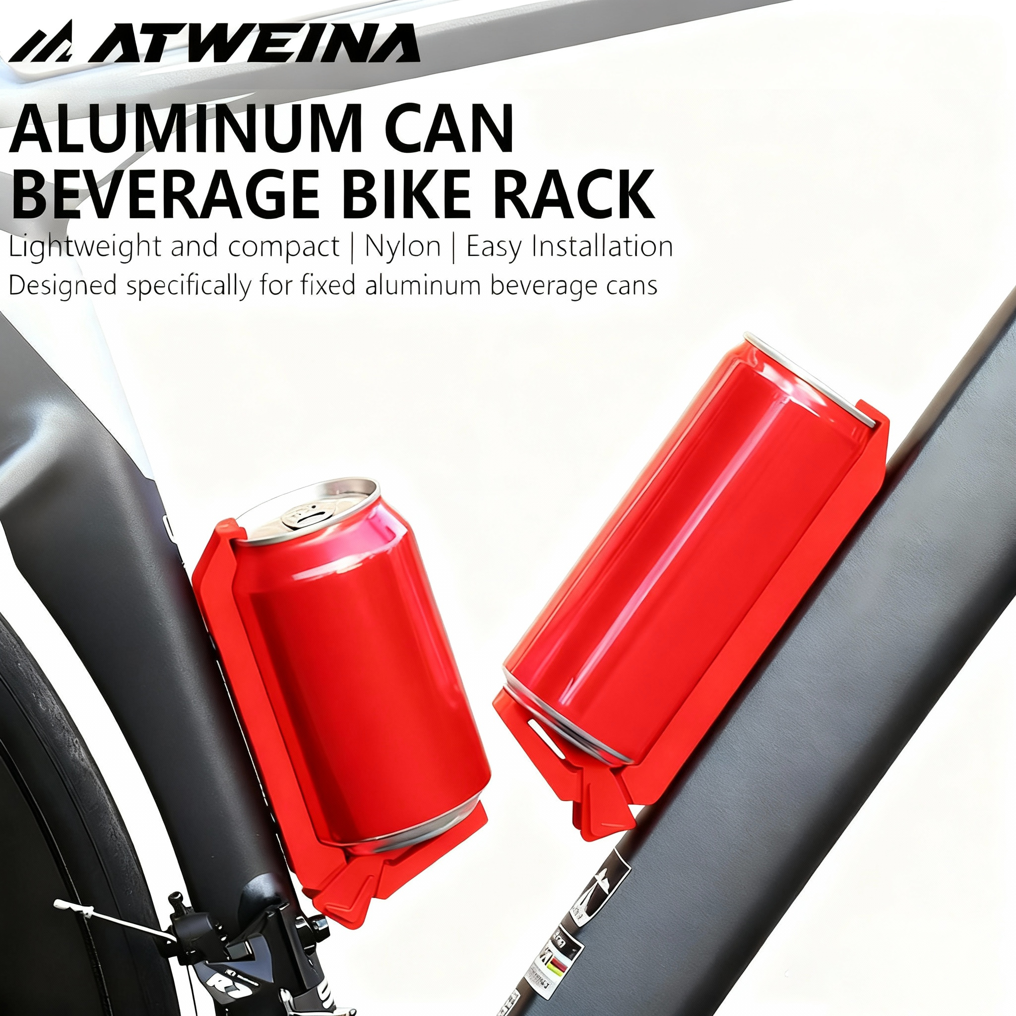 Cycling Gear Organizer - ATWEINA Bike Can Holder Aluminum &