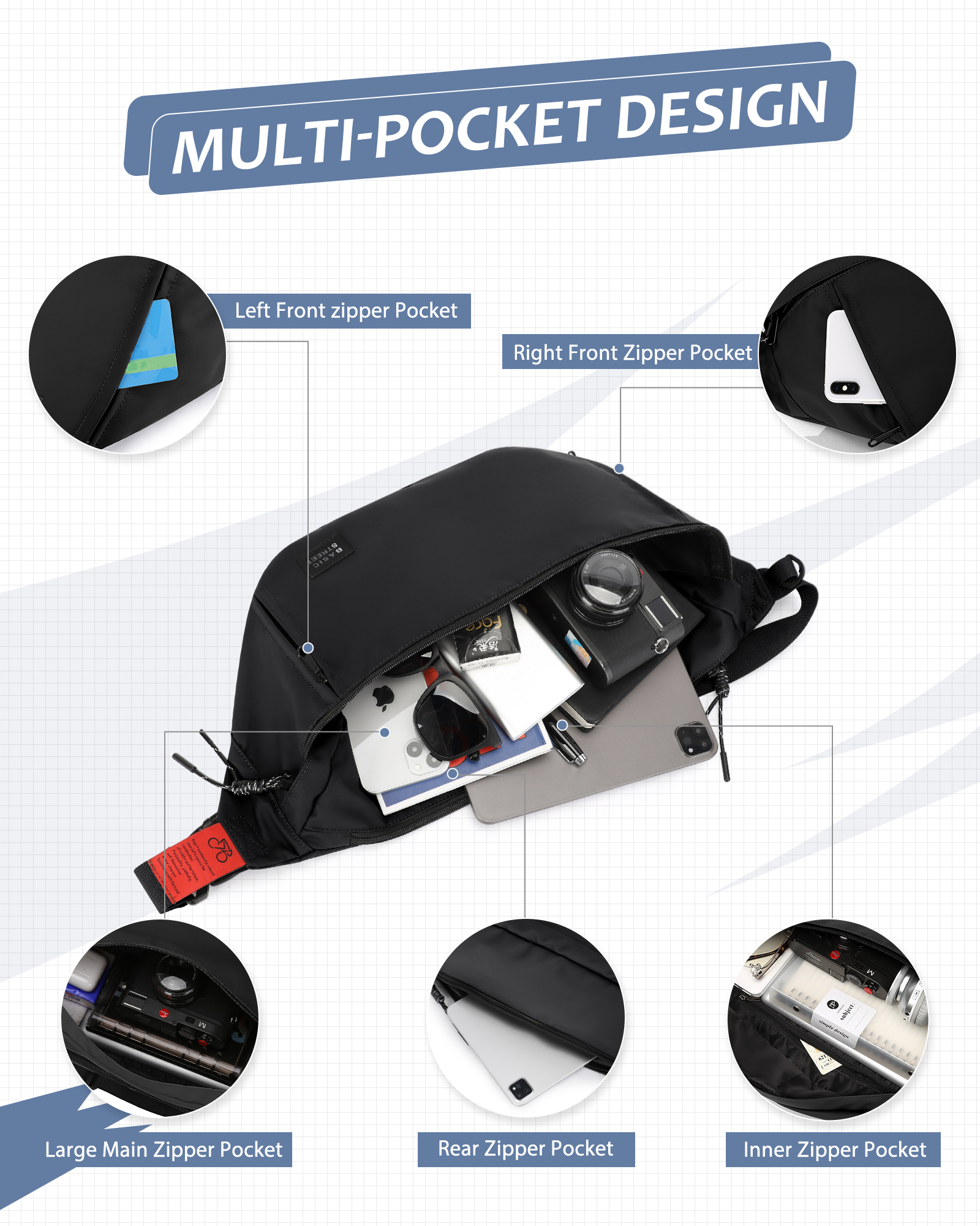 Crossbody Bags for Men,Anti Th – Cycling Gear Bag recenzja i cena
