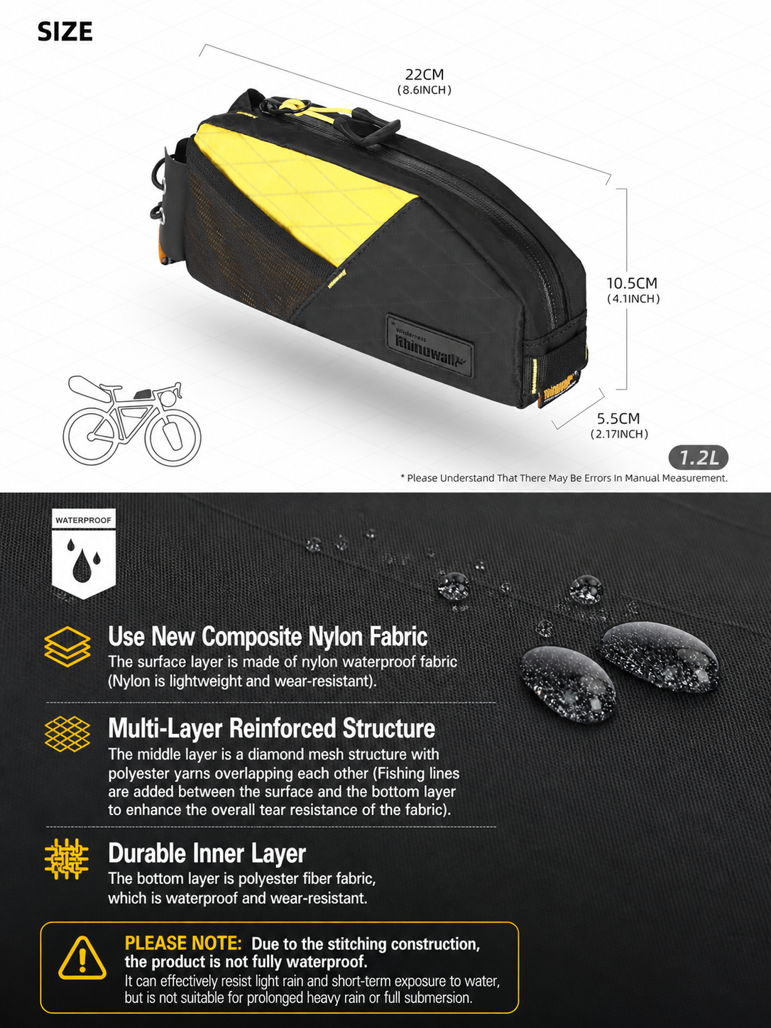 Rhinowalk Bike Top Tube Bag 1. – Cycling Gear Organizer recenzja i cena