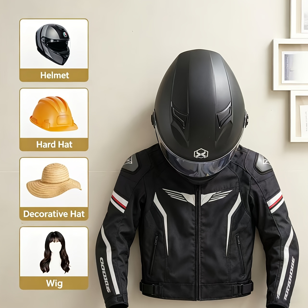 Motorcycle Helmet Holder Solid – Cycling Gear Wall Mount recenzja i cena