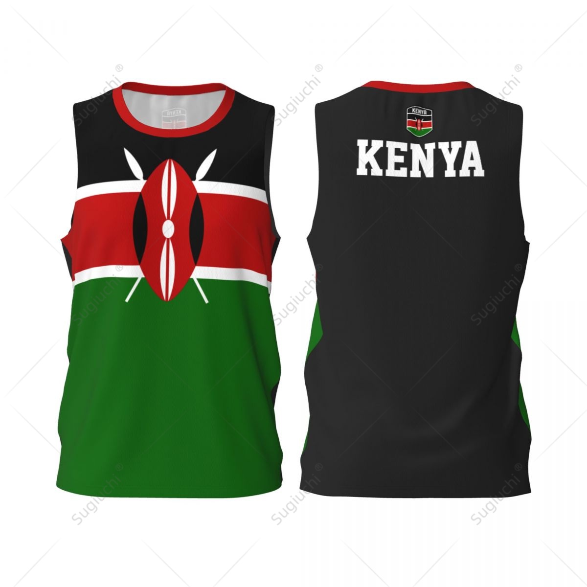 Kenya Flag Men Basketball Spor – Cycling Gear Kenya recenzja i cena